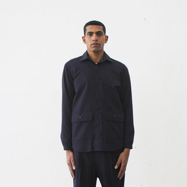LINED SHIRT WITH PATCH POCKETS