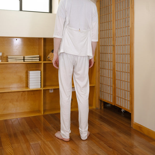 GARMENT-DYED JERSEY TROUSERS