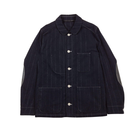 BLUE WOOL AND CASHMERE PINSTRIPE UNIFORM JACKET 1 of 1